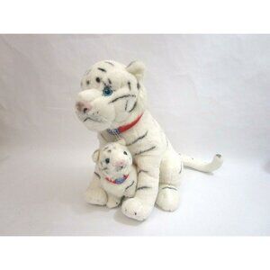 White Tiger and Cub 12" Plush Ringling Brothers The Greatest Show on Earth Soft!